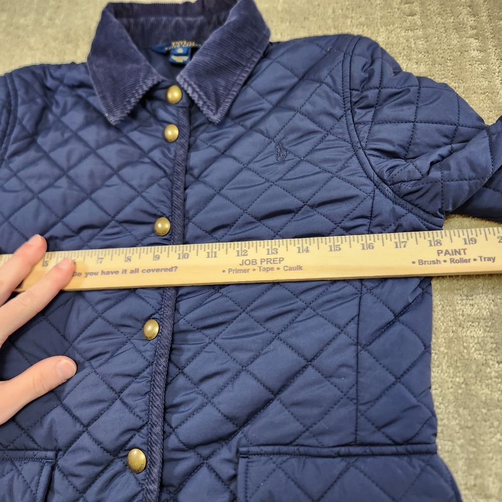 Polo Ralph Lauren Jacket Youth XL 16 Quilted Chore Coat Puffer Corduroy Collar - Picture 6 of 9